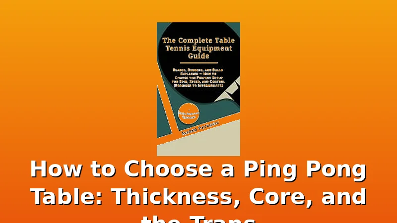 How to Choose a Ping Pong Table: Thickness, Core, and the Traps - PingPongTableGuide review with measurements and honest opinion