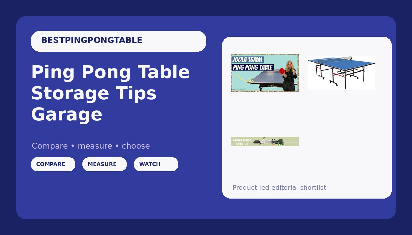 Ping Pong Table Storage Tips Garage - PingPongTableGuide review with measurements and honest opinion