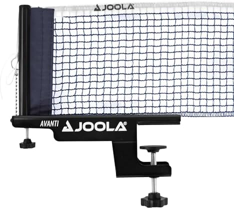 JOOLA Premium Avanti Table Tennis Net and Post Set - Portable and Easy Setup Ping Pong Screw On Clamp Net