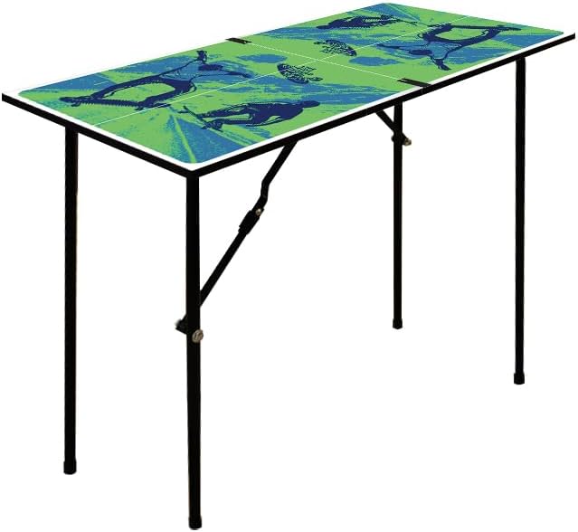 Small Ping Pong Table Foldable with Net, Preassembled and Multi Use Kids Ping Pong Table