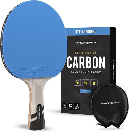PRO-SPIN Ping Pong Paddles – ITTF Approved Professional Table Tennis Rackets with Carbon Fiber for Superior Control | 7-Ply Blade, Premium Rubber, 2.0mm Sponge