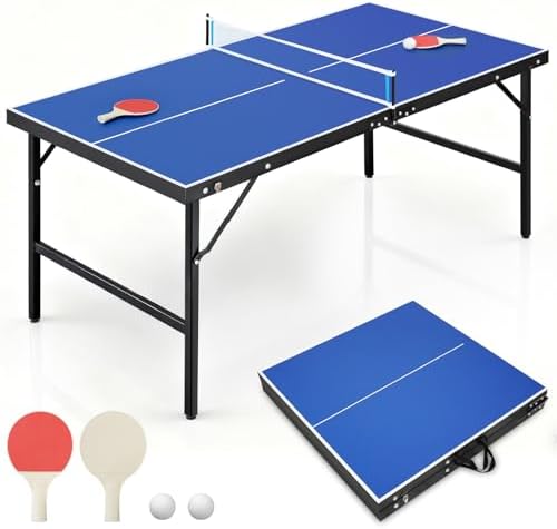 Portable Ping Pong Table, Foldable Indoor Table Tennis Tables Game